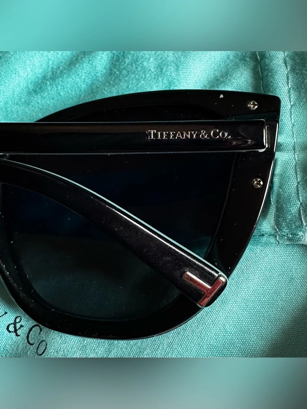 Tiffany & Co. Blue Black Polarized Tiffany’s T Collection Case/Dustbag/Cloth